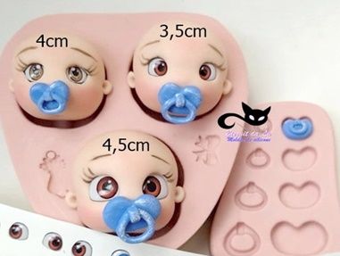 kit Combo trigêmeos c/ olhos resinados