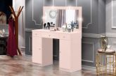 Penteadeira Realeza 3G2P com Espelho e LEDs Rose J A Moveis