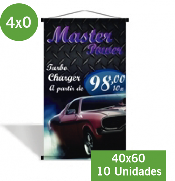 Banner 280g Sem Verniz 40x60cm - 4x0 - 10 UNID