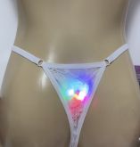 TANGA FIO DENTAL LED PISCA COR BRANCA TAMANHO UNICO