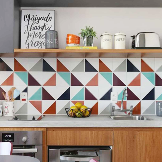 .Adesivo Azulejo Hidráulico Geometria Apart - Azulejo 137