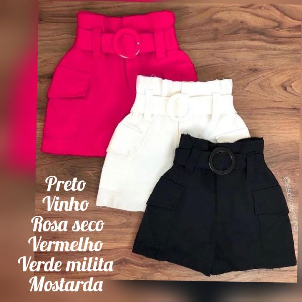 Short com cinto