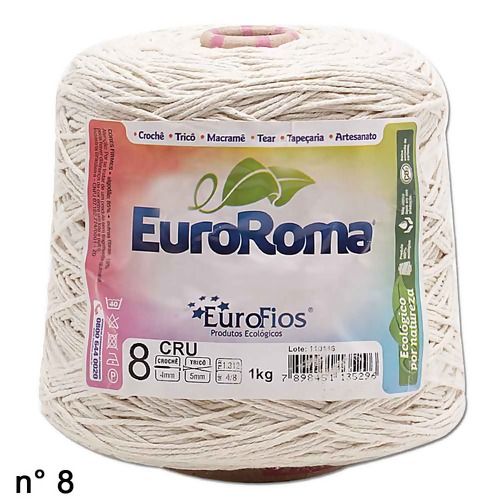 Barbante EuroRoma CRU N°8 - 1Kg