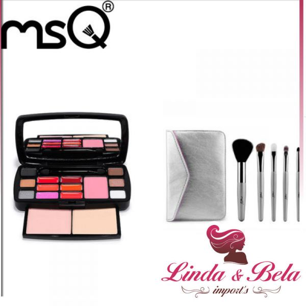 ♡ Kit Mini Palette Basic + Kit 5 pincéis Travel Side MSQ