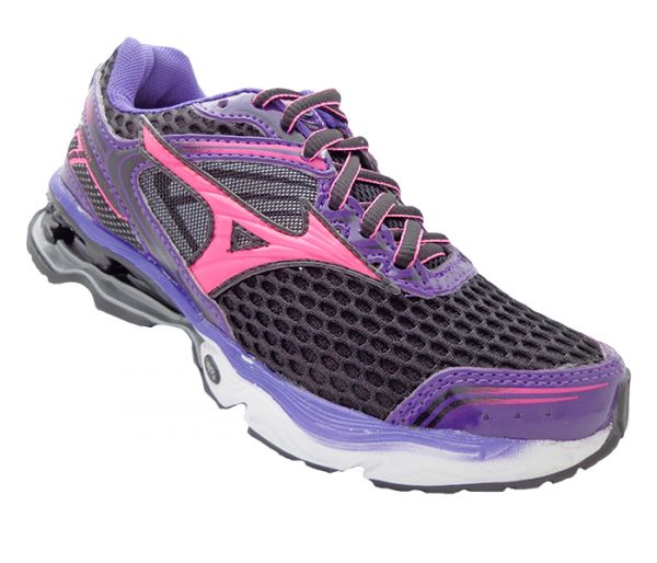 Tênis Feminino Mizuno Wave Creation 17 Preto e Roxo MOD:13164 Lançamento