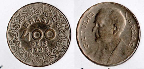 V172-1 - 400 Réis 1938 - Tiragem 10.620.000