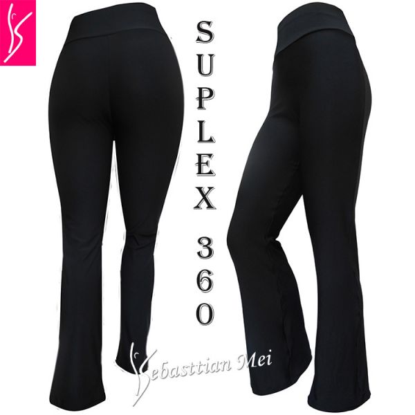 calça flare ou reta (GG-46) preta gramatura média 320