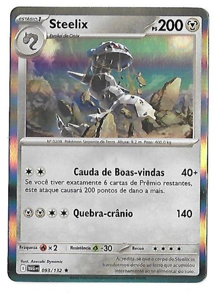Pokemon Steelix Holofoil Escarlate e Violeta Mega Evolução