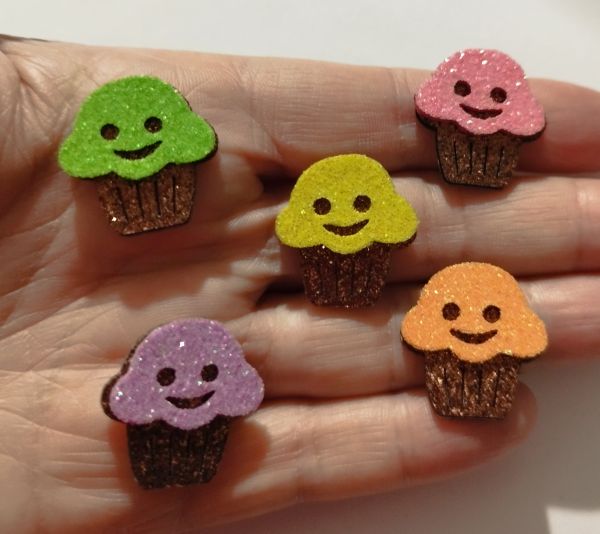 Cup Cake Colorido (60 Adesivos)