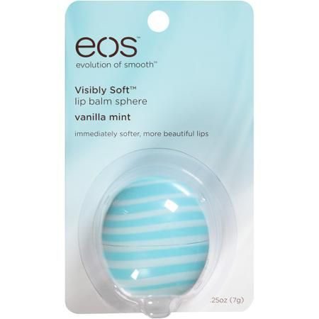 eos Visibly Soft Lip Balm Sphere, Vanilla Mint, 0.25 oz