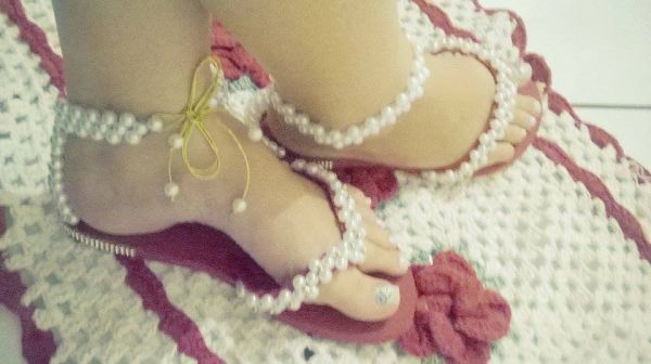 chinelo feminino bordado tipo rasteirinha