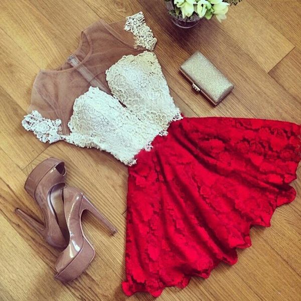 Vestido De Festa Vermelho Elegante Do Vintage (Importado)