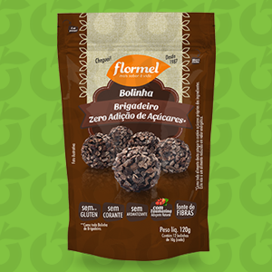 Bolinha de Brigadeiro de Leite com Coco Zero Açúcar, Zero Glúten 120 Gramas FlorMel