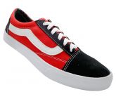 Tênis Vans Lindero Cano baixo Preto e Vermelho 12470
