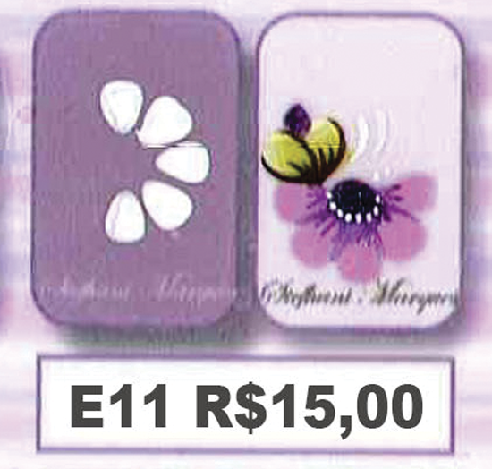 Carimbo Artesanal de Plastico para Adesivos - Cód. E11