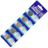 Bateria Cr 2032 cartela 5 unidades Pilha 3v Calculadora Bios Relógio Balança