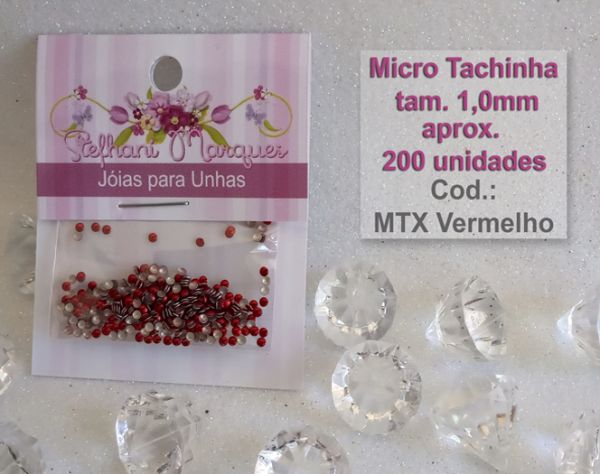Micro Tachinha 1mm - Vermelho