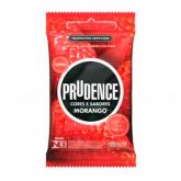 Preservativo C S Morango Com 3 Unidades Prudence