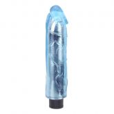Prótese Vibrador Interno Silicone Cristal 19 X 3,5cm KGel