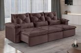Estofado Retratil Reclinavel Atlas 290 3x80 Vel Inca Marrom 17 Idealle