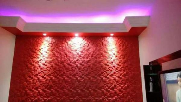 Parede 3 d em Gesso