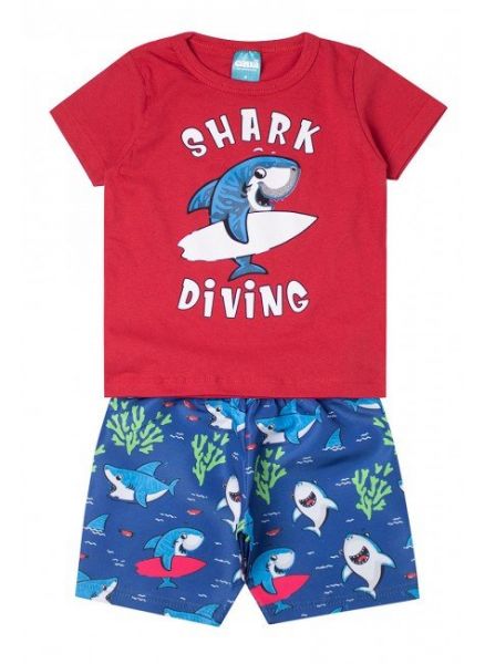 Conjunto Infantil Menino Tubarão