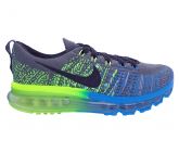 Tênis Nike Flyknit Air Max Grafite, Verde e Azul