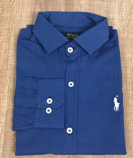 Camisa Manga Longa Ralph Lauren - Azul Marinho      Marca: Ralph Lauren     REF. CF52
