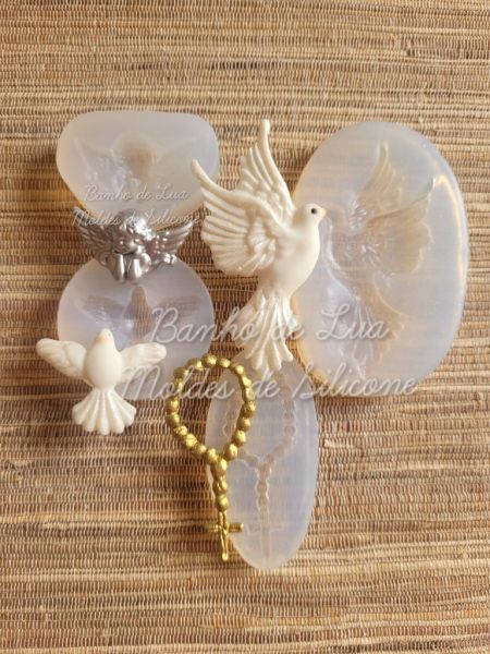 Kit Religioso com 4 moldes ALIMENTÍCIO