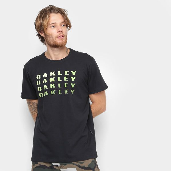 Camiseta Oakley Mod Bark Fresh Masculina - Preto Ref.:D63-8191-00