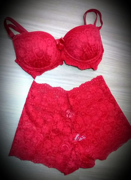 Conjunto intimos vermelho