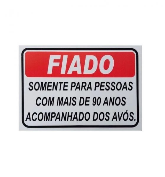 Placa - Fiado