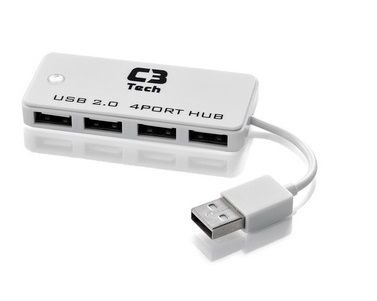 HUB USB 4 PORTAS HU-201 WH BRANCO C3T