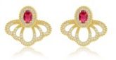 Ear Jacket Dourado - Pedra Rosa