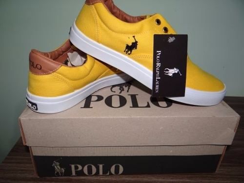 Tênis Polo Ralph Lauren Vaugh Amarelo MOD:12073