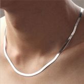 Colares em Corrente ( Prata de Lei ) - Pesta/Diário/Casual/Esportes #03260133