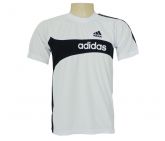 Camisa Adidas Dry Fit Branca e Preta