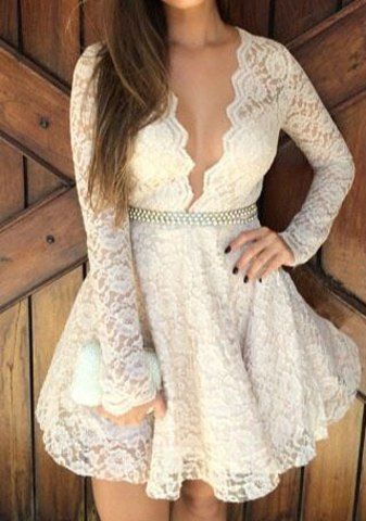 VESTIDO RENDA MANGA LONGA