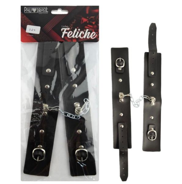 ALGEMAS BRACELETE EM COURO SINTÉTICO PAU BRASIL COR PRETO