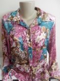 Camisa Cetim Estampada
