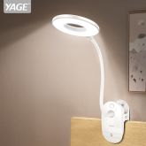 YAGE 18650 LED Toque On/off Switch 3 Modos de Leitura Proteção para Os Olhos Lâmpada de Mesa Clipe 7