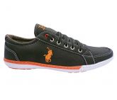 Sapatênis Polo Ralph Lauren Preto e Laranja MIX12052