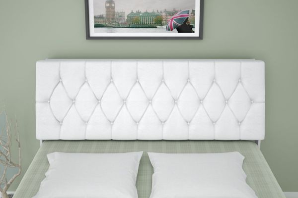 Painel Capitone Solt para Cabec Isis F86 Branco 08 Framar