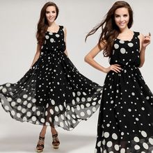 Vestido Longo Moda Retro Com FRETE GRATIS