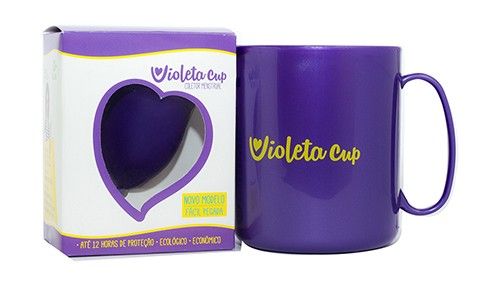 Violeta Cup - Tamanho A - Violeta - Kit com Caneca