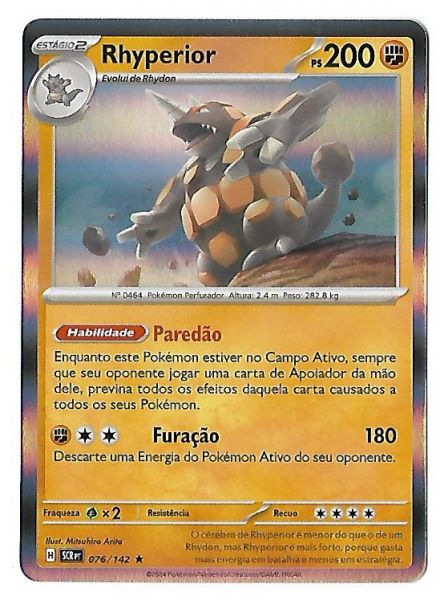 Pokemon Rhyperior Holofoil Escarlate e Violeta Coroa Estelar