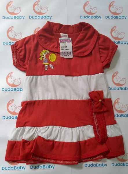 Vestido com manga e laço Sapeca - Tam. P