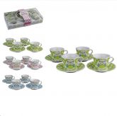 JOGO DE CAFÉ -C/4XICARAS E 4 PIRES