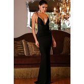 v decote profundo vestido sem costas noite das mulheres #03156565