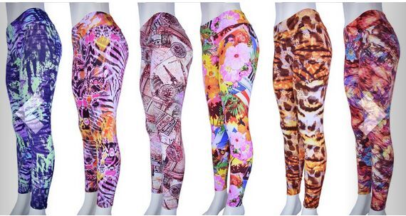 kit 10calças leg estampadas de academia - mykit